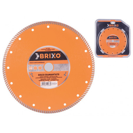 Disco diamantato Brixo Ø230 mm – Corona continua 7 mm – Taglio universale senza flangia