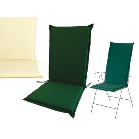 Cuscino Zippo ecru schienale alto 115x48x6 cm – Comfort per poltrone da giardino