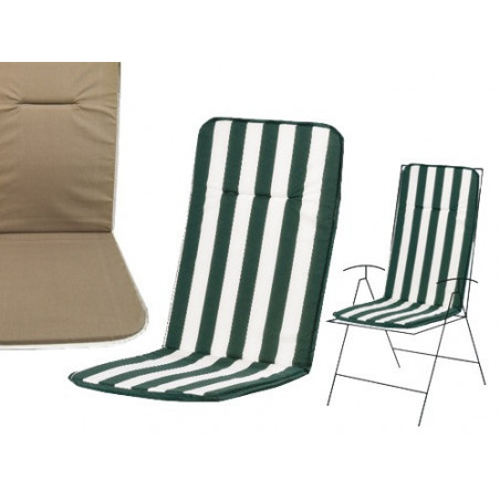 Cuscino Action schienale alto bianco/verde 116x48x2,5 cm – Supporto ergonomico per poltrone da giardino