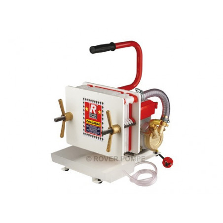 Pompa filtrante Rover Colombo 6 – 0.5 HP – 6 piastre – Filtro enologico 20x20 cm – 300 L/h