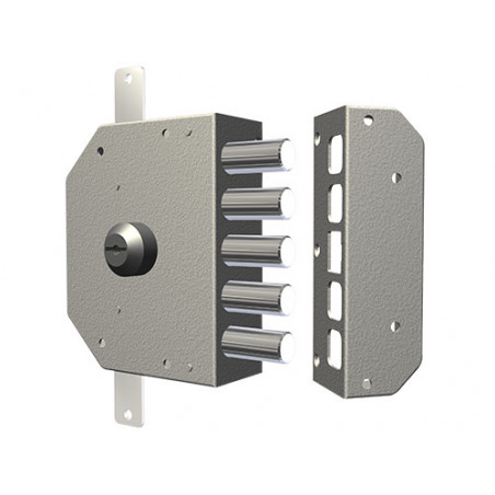 Serratura da applicare CR 3200C-52N – Cilindro 60 mm – 3 punti di chiusura – Sinistra – Struttura robusta