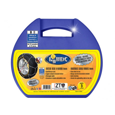 Catene da neve KNS Gruppo 050 – Maglia 9 mm – Omologate ONORM V5117 – Facile montaggio