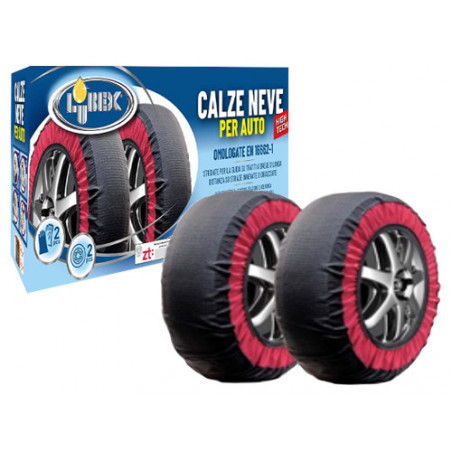 Calze da neve taglia L – Omologate EN 16662-1 – Facile montaggio e alta aderenza