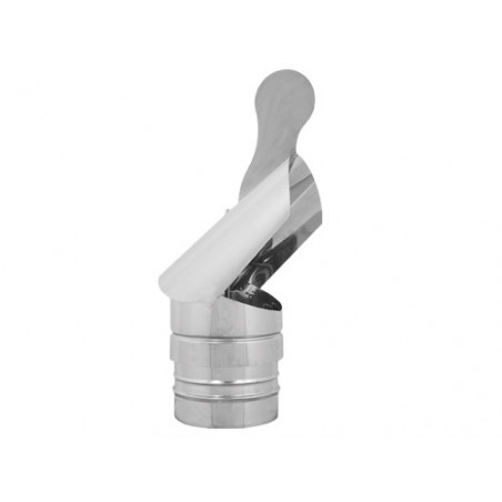 Fumaiolo girevole inox tondo Ø12 cm – Aspirazione eolica – Cuscinetti a bagno d'olio