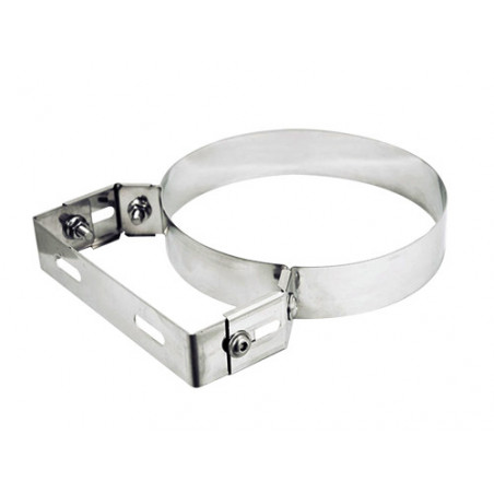 Collare regolabile inox Ø14 cm – Acciaio AISI 304 – Fissaggio tubi fumari