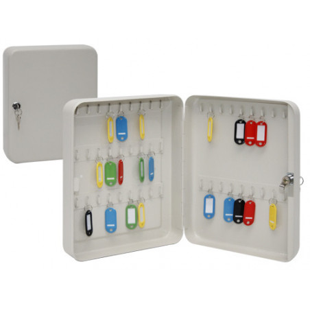 Cassetta portachiavi 36 posti 250x180x60 mm – Lamiera verniciata – Serratura a gancio