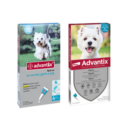 Advantix per cani 4–10 kg – 4 pipette da 1 ml – Protezione antiparassitaria