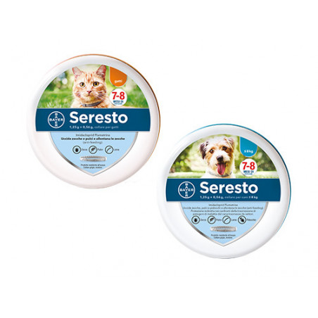 Collare antiparassitario Seresto per cani fino a 8 kg – 38 cm – Protezione fino a 8 mesi