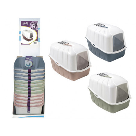 Lettiera chiusa Komoda 54x39x40 cm – Con filtro ai carboni e paletta – Igiene per gatti