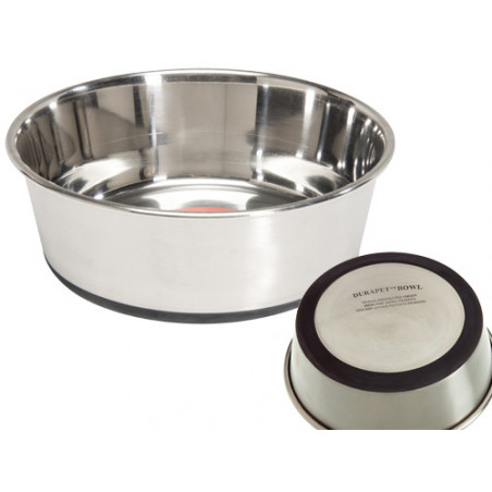 Ciotola Camon in acciaio antiscivolo 0,35 L – Ø11,9 cm – Per cuccioli e gatti – Stabile e igienica