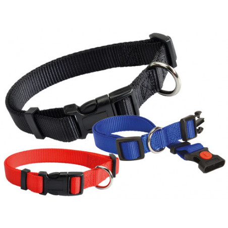 Collare Camon blu mm 18 – Nylon resistente – Sgancio rapido regolabile per cani medi