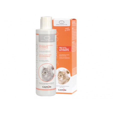 Shampoo Camon nutriente per gatti 250 ml – Tiglio, malva e aloe – Ammorbidente e idratante