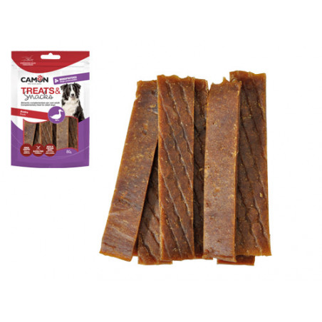 Snack Camon jerky anatra 80g – Strisce di carne per cani