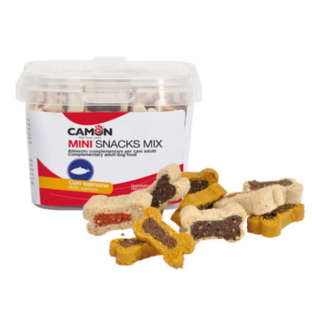 Snackbox Camon salmone per cani 140g – 8 pezzi – Mix di bocconcini gustosi