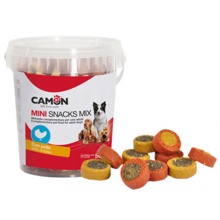Snackbox Camon pollame per cani 500g – 4 pezzi – Ricco assortimento di snack
