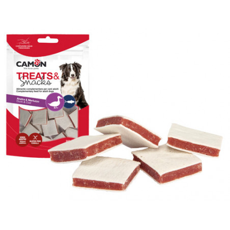 Snack Camon sandwich anatra e merluzzo 100g (12 pz) – Senza glutine, senza additivi, ricchi di proteine