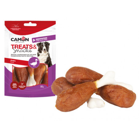Snack Camon anatra 80g (14 pz) – Coscette masticabili, senza additivi, gluten free