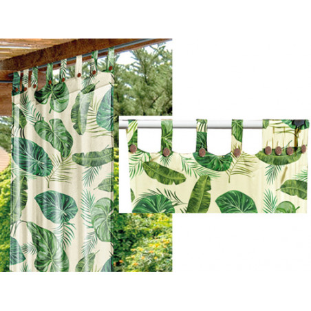 Tenda gazebo idrorepellente tropicale 140x270 cm – Poliestere con passanti e bottoni