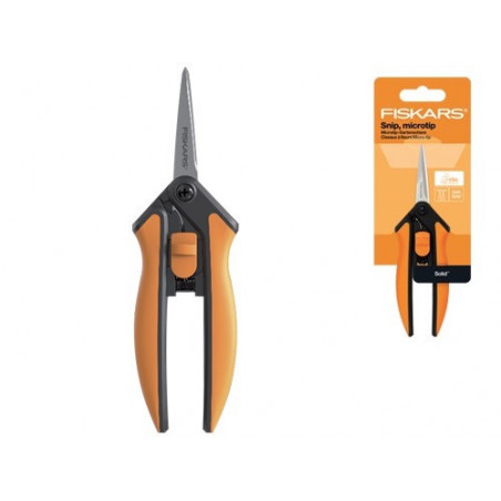 Forbici Fiskars Solid Snip SP13 – Micro-Tip per potatura precisa di piante e fiori