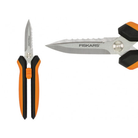 Forbici Fiskars Solid Snip SP320 – Multiuso con lame in acciaio temprato