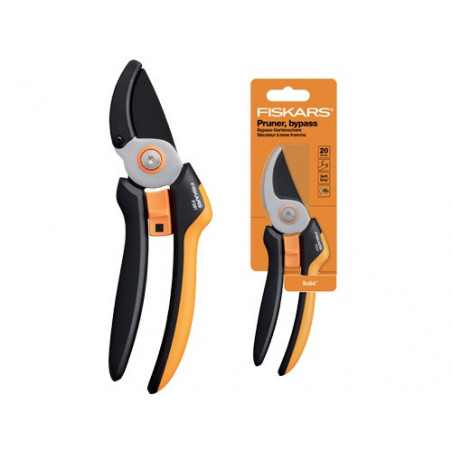 Forbici da potatura Fiskars Solid Incudine P361 – Lame in acciaio temprato per rami secchi fino a 20 mm