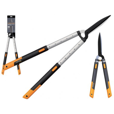 Forbici siepi telescopiche regolabili 68–93 cm per potatura siepi alte e fitte – Fiskars
