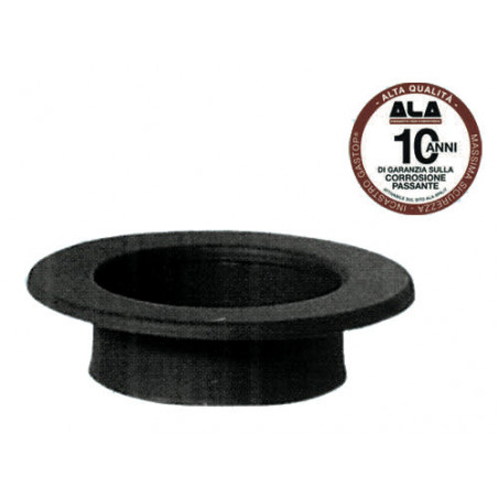 Rosone acciaio 2 mm nero opaco Ø16 cm per stufe a pellet – A.L.A.