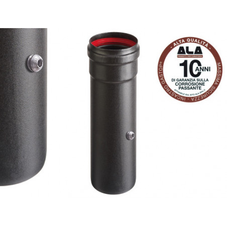 Tubo ALA Aeternum Ø8 cm H25 cm con tappo controllo combustione – A.L.A.