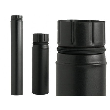 Tubo ALA ECO Pellet Ø10 cm H25 cm nero opaco con guarnizione – A.L.A.
