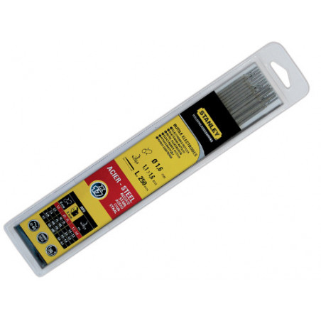Elettrodi Ø1,6x300 mm – rivestimento rutilo – confezione 25 pz – per acciaio dolce – Stanley