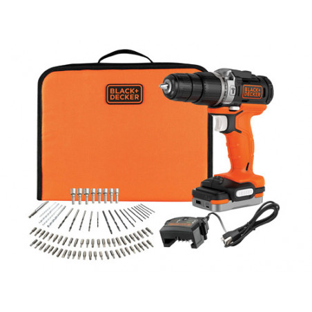 Trapano avvitatore a percussione 12V – BDCHD12S1A – compatto e leggero per lavori di precisione – Black+Decker