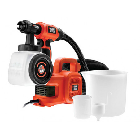 Pistola a spruzzo 450W – HVLP400C – serbatoio 1200ml per verniciature precise – Black+Decker