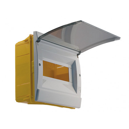 Centralino da incasso 4 moduli 160x170x80mm – FG14304 – IP40 con portello fumè per impianti elettrici – FAEG