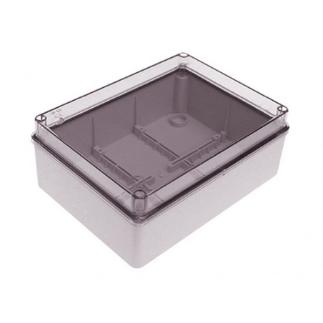 Scatola di derivazione stagna 240x190x90mm – FG13527 – IP56 con coperchio trasparente e pareti lisce – FAEG