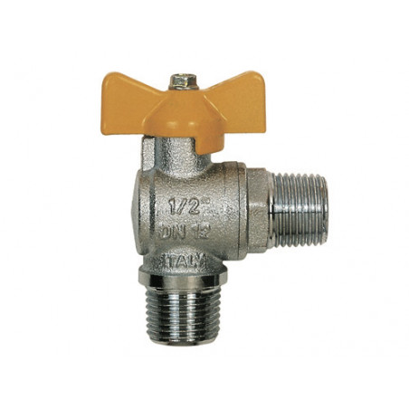 Rubinetto gas per tubo inox 1/2" maschio/maschio – modello A.060 – uso impianti gas domestici – EuroStore07