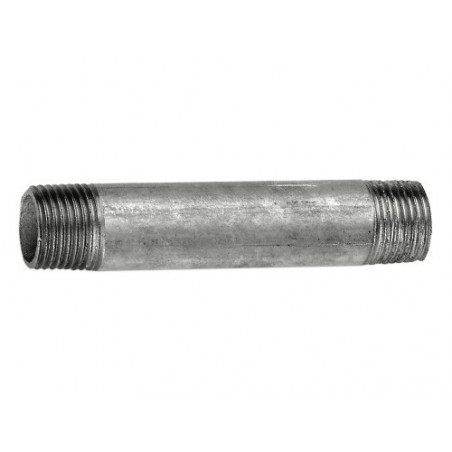 Barilotto zincato doppia filettatura 3/4"x100 mm per impianti idraulici