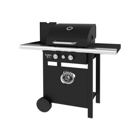 Barbecue a gas 2+1 fuochi – Griglia pietra lavica 48x40 cm – Fornello laterale – El Gaucho