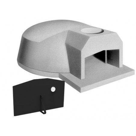 Forno a legna Croccante VZF2 – Piano cottura Ø107 cm – Struttura refrattaria – Beton BBQ