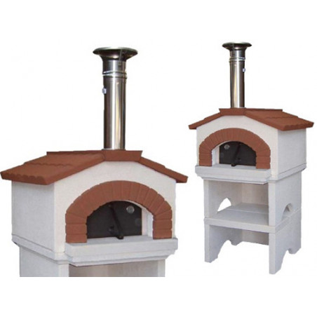 Forno a legna prefabbricato Casa Mia F2010 – Piano cottura 55x59 cm – 94x103x207 cm – Beton BBQ