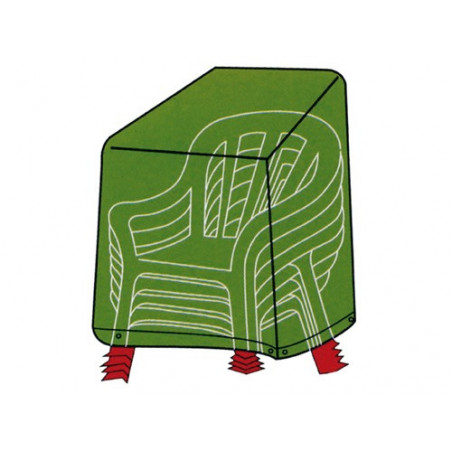 Copertura per sedie impilabili 66x66x109 cm – PVC verde con elastico – GDLC