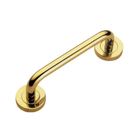 Maniglione diritto – A.630 – Ottone lucido, lunghezza 200 mm – Uso porte e armadi