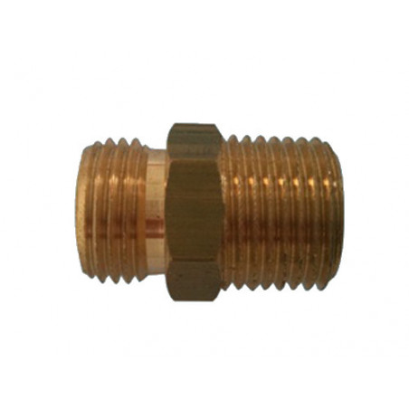 Nipplo destro/sinistro – 1/2" – Ottone, lunghezza 20 mm, passo 14 – Uso idraulico