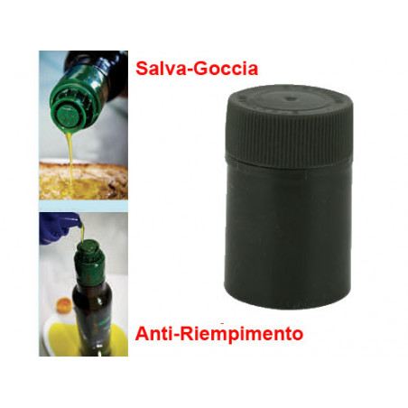 Tappi dosatori antiriempimento – Diametro 31 mm – Confezione da 8 pezzi – Per lattine da 0,75 lt
