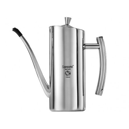 Oliera in acciaio inox Lux – Capacità 0,75 litri – Design saldato – Uso alimentare – Sansone
