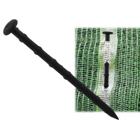 Chiodi ago per cucire rete olive – Lunghezza 105 mm – Confezione da 100 pezzi – Polipropilene nero