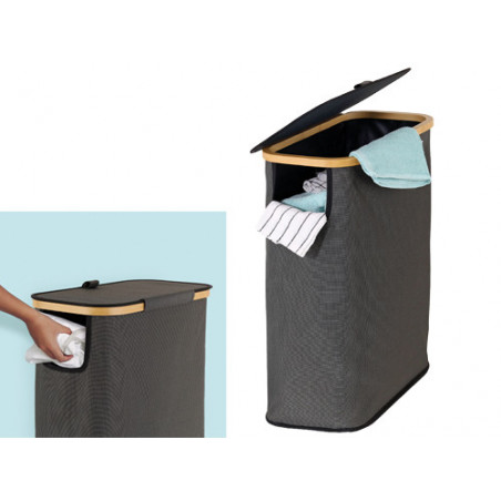Portabiancheria slim – Dimensioni 23x45x58,5 cm – Design salvaspazio – Generico