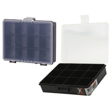 Portaminuterie Brixo 12 divisori – Dimensioni 18x13x4 cm – Coperchio trasparente – Brixo