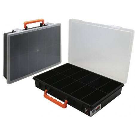 Portaminuterie Brixo 12 divisori – Dimensioni 35x25x5,5 cm – Coperchio trasparente – Brixo