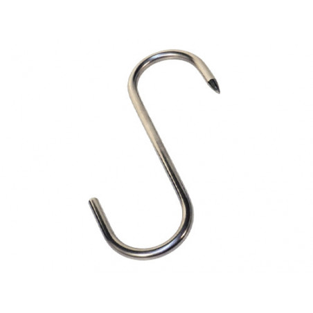 Ganci da macelleria in acciaio inox – 1 punta – Misura 80x4 mm – Confezione da 10 pezzi