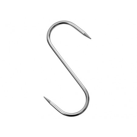 Ganci da macelleria in acciaio inox – 2 punte – 140x6 mm – Confezione da 10 pezzi